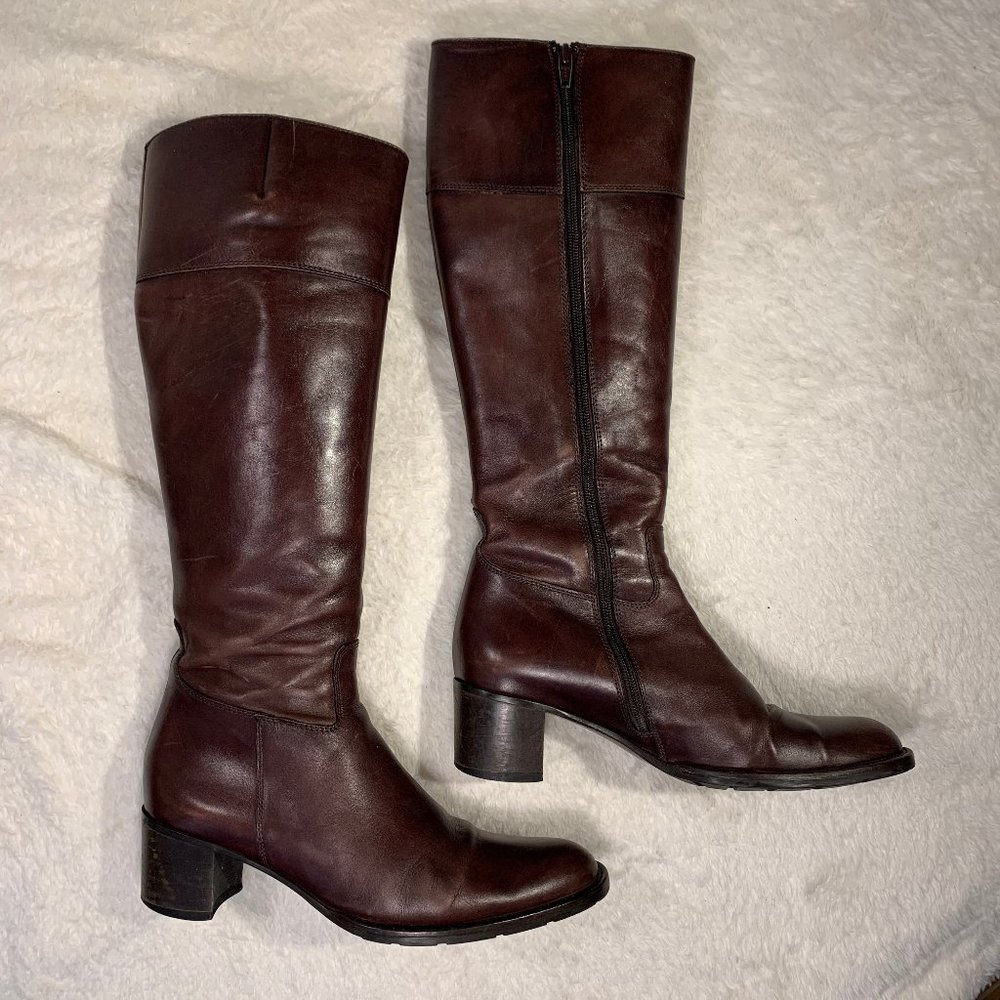 Franco Martini Brown Almond Toe Leather Boots